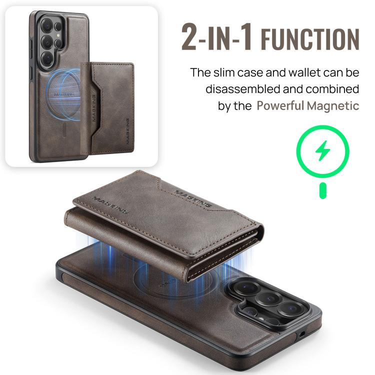 For Samsung Galaxy S26 Ultra 5G MAGKING K2 Series MagSafe RFID Card Bag Detachable Phone Case