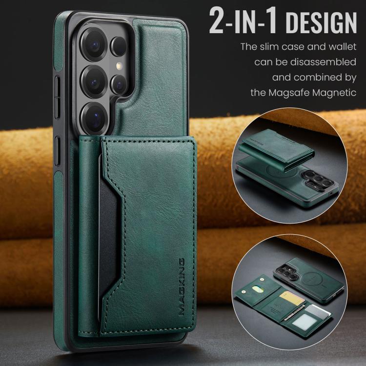 For Samsung Galaxy S26 Ultra 5G MAGKING K2 Series MagSafe RFID Card Bag Detachable Phone Case