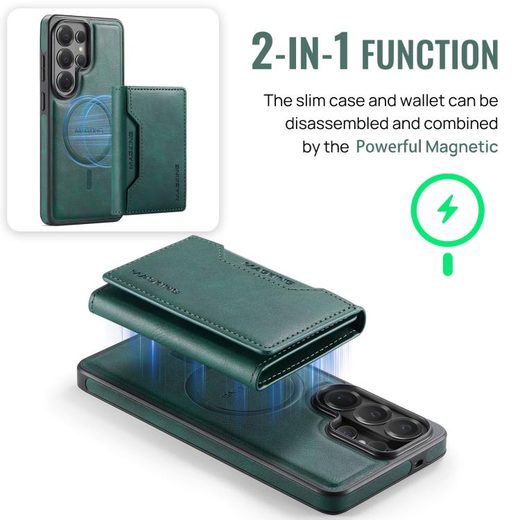 For Samsung Galaxy S26 Ultra 5G MAGKING K2 Series MagSafe RFID Card Bag Detachable Phone Case