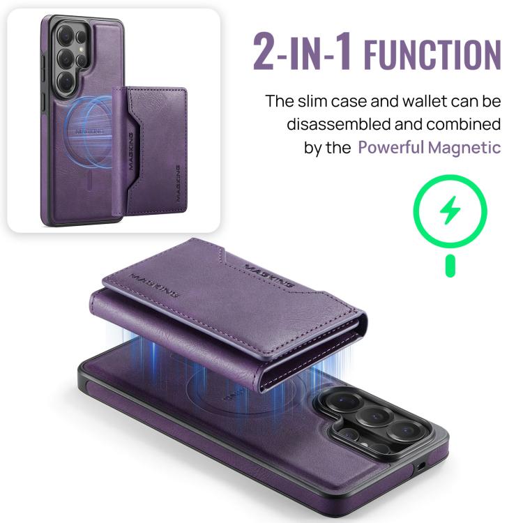 For Samsung Galaxy S26 Ultra 5G MAGKING K2 Series MagSafe RFID Card Bag Detachable Phone Case