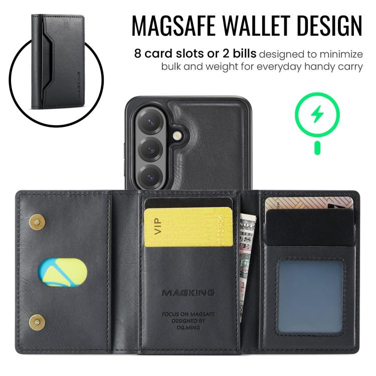 For Samsung Galaxy S26 5G MAGKING K2 Series MagSafe RFID Card Bag Detachable Phone Case