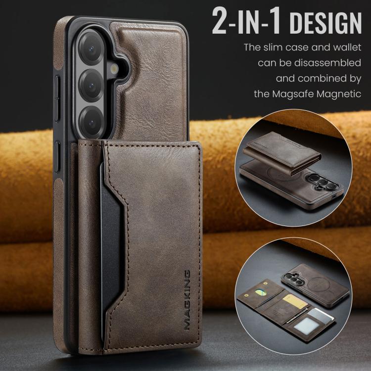 For Samsung Galaxy S26 5G MAGKING K2 Series MagSafe RFID Card Bag Detachable Phone Case