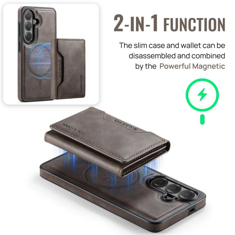 For Samsung Galaxy S26 5G MAGKING K2 Series MagSafe RFID Card Bag Detachable Phone Case