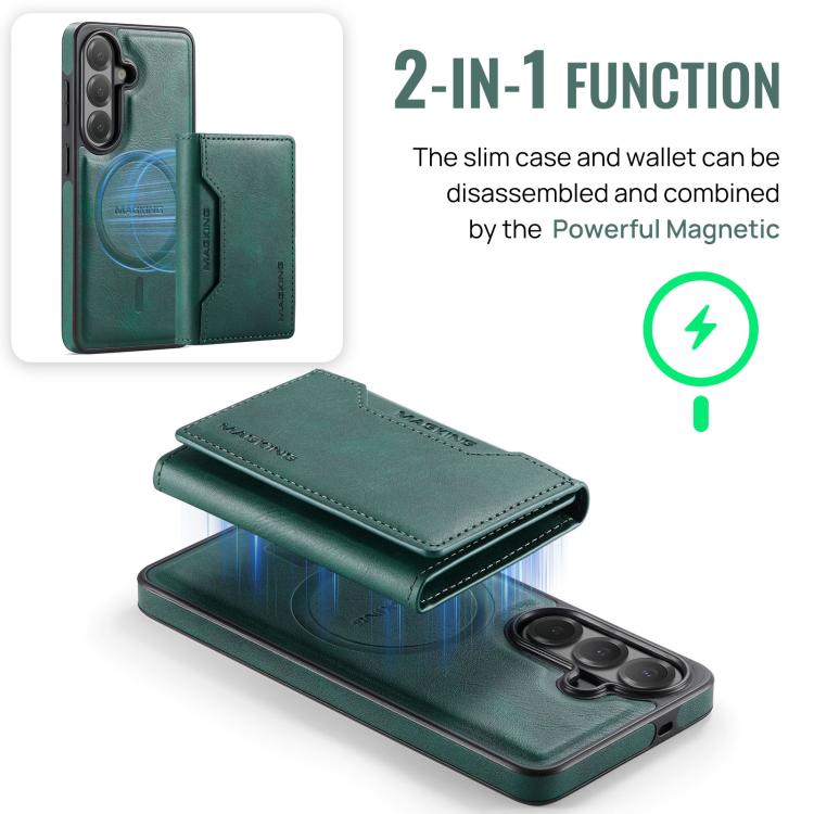 For Samsung Galaxy S26 5G MAGKING K2 Series MagSafe RFID Card Bag Detachable Phone Case