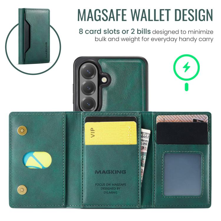 For Samsung Galaxy S26 5G MAGKING K2 Series MagSafe RFID Card Bag Detachable Phone Case