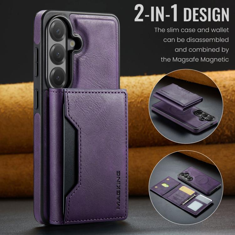 For Samsung Galaxy S26 5G MAGKING K2 Series MagSafe RFID Card Bag Detachable Phone Case