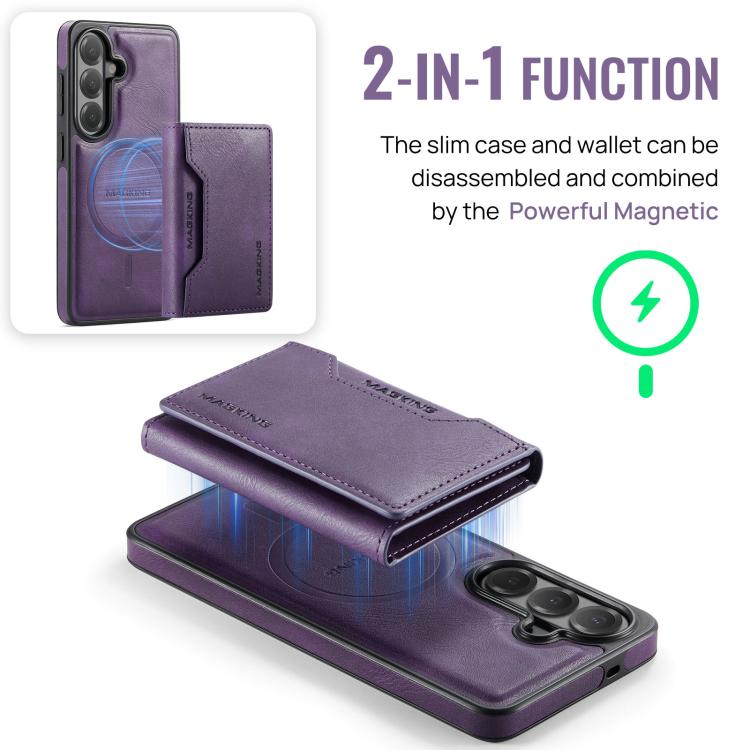 For Samsung Galaxy S26 5G MAGKING K2 Series MagSafe RFID Card Bag Detachable Phone Case