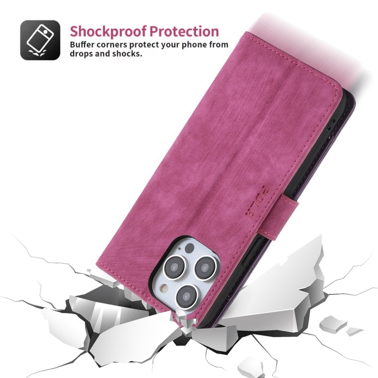 For iPhone 12 Pro Max POLA Dual-color Zipper Wallet RFID Leather Phone Case