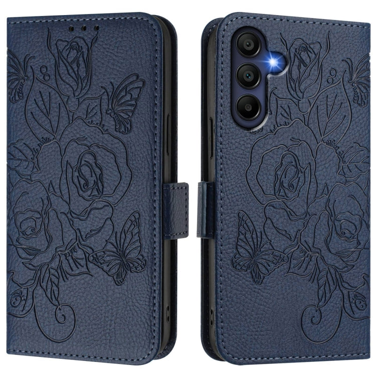 For Samsung Galaxy A26 Embossed Rose RFID Anti-theft Leather Phone Case