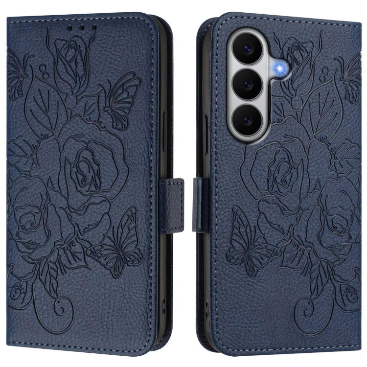 For Galaxy A27 5G Embossed Rose RFID Anti-theft Leather Phone Case
