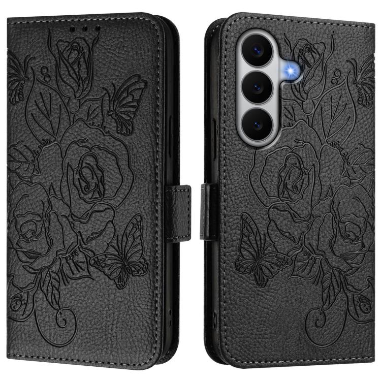 For Galaxy A27 5G Embossed Rose RFID Anti-theft Leather Phone Case
