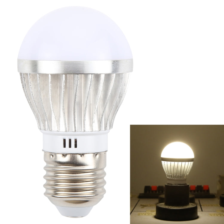 E27 3W 300 Lumens LED Ball Steep Light Bulb, Voltage:DC 12-80V
