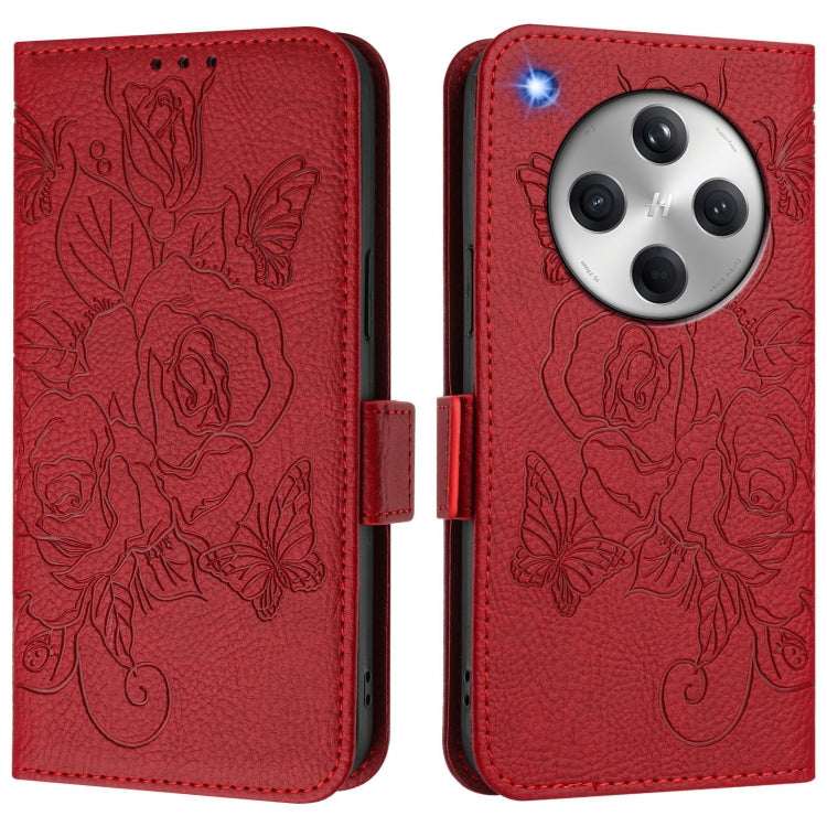 For OPPO Find X8 Embossed Rose RFID Anti-theft Leather Phone Case