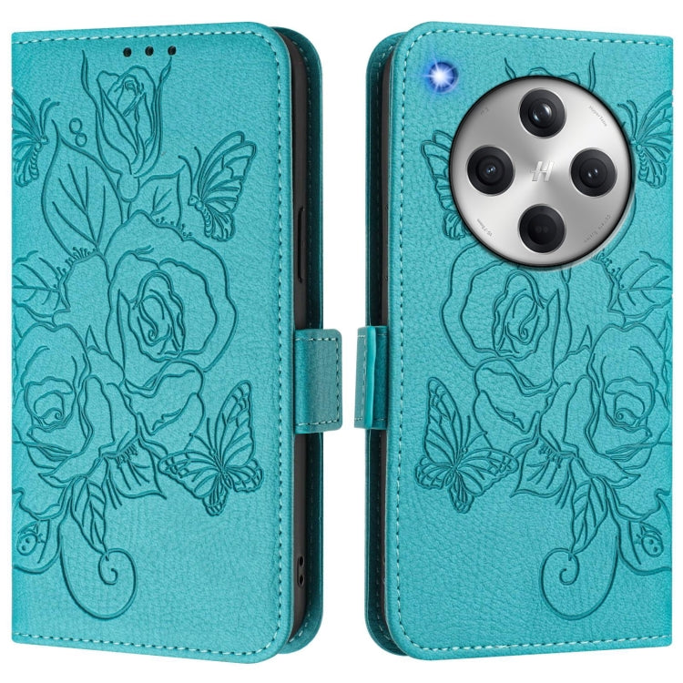 For OPPO Find X8 Embossed Rose RFID Anti-theft Leather Phone Case