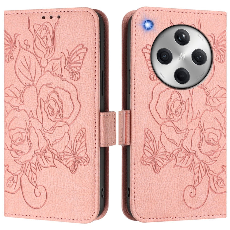 For OPPO Find X8 Embossed Rose RFID Anti-theft Leather Phone Case