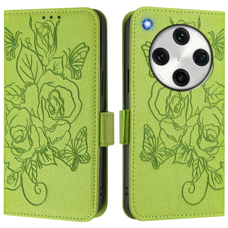 For OPPO Find X8 Pro Embossed Rose RFID Anti-theft Leather Phone Case