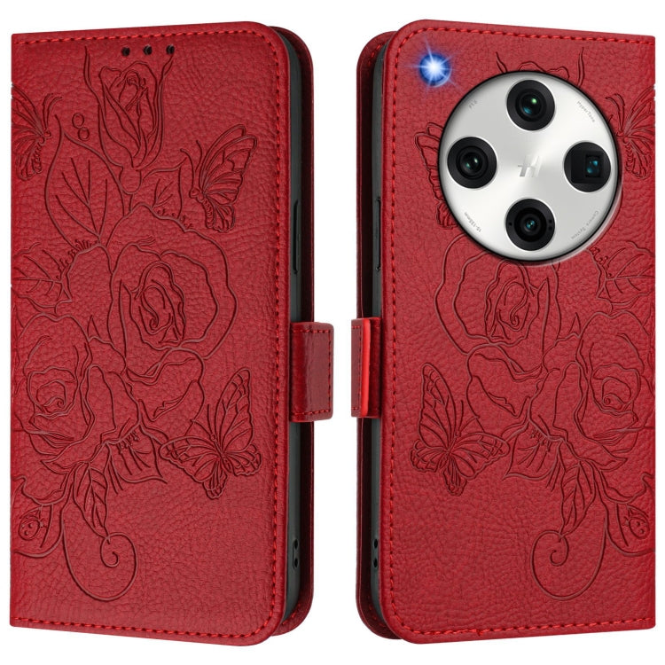 For OPPO Find X8 Pro Embossed Rose RFID Anti-theft Leather Phone Case