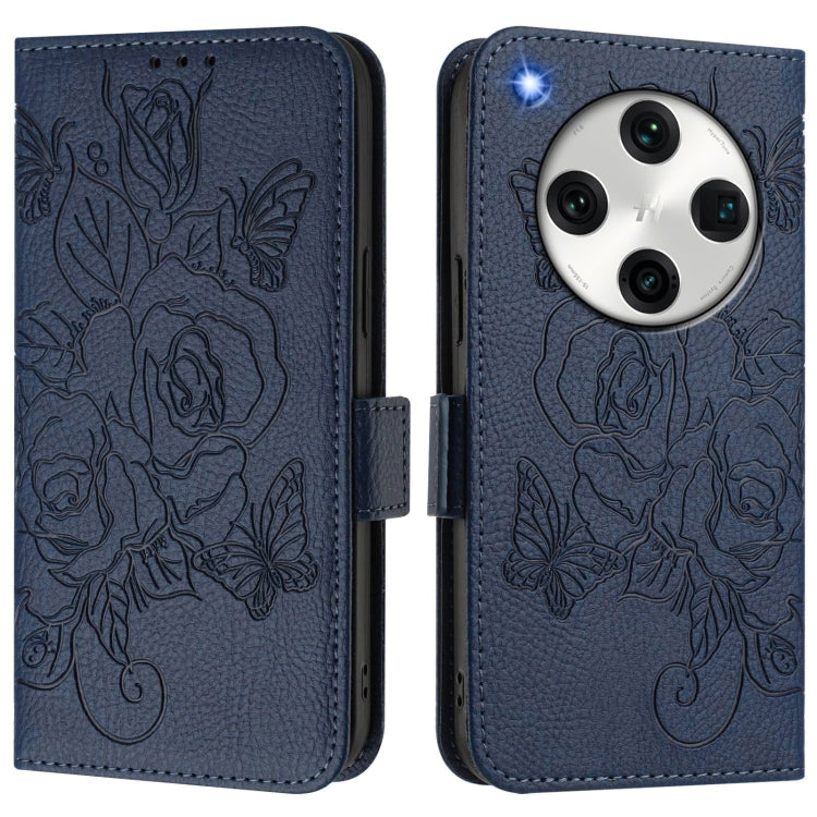 For OPPO Find X8 Pro Embossed Rose RFID Anti-theft Leather Phone Case