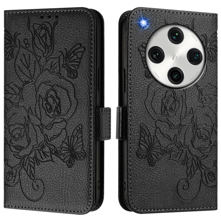 For OPPO Find X8 Pro Embossed Rose RFID Anti-theft Leather Phone Case