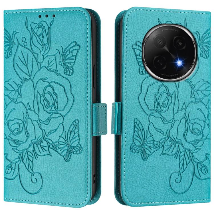 For OPPO A5 Pro China Embossed Rose RFID Anti-theft Leather Phone Case