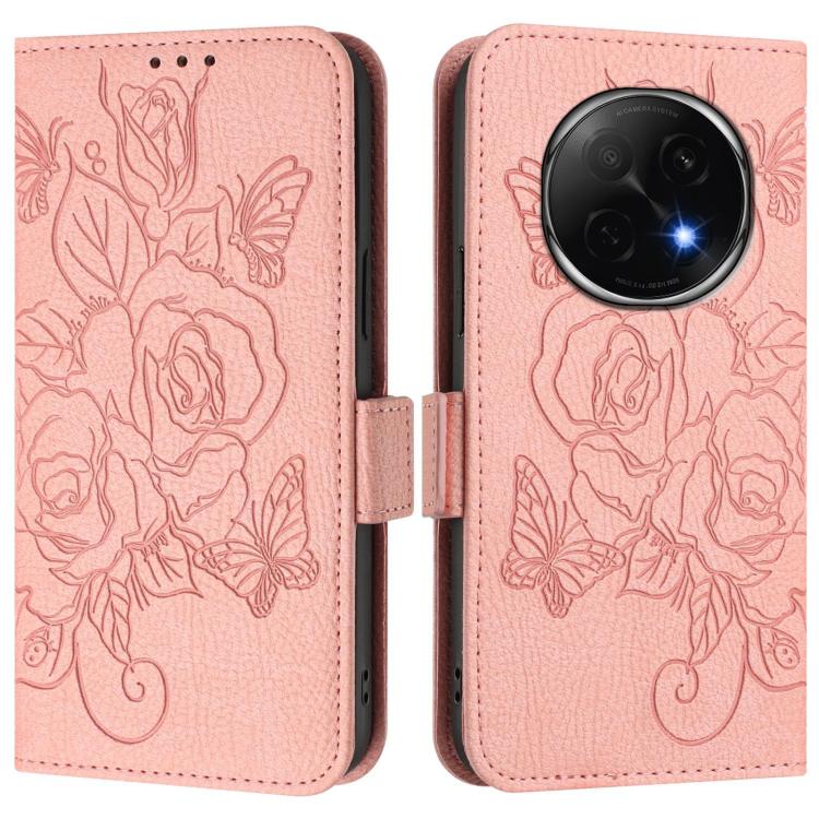 For OPPO A5 Pro China Embossed Rose RFID Anti-theft Leather Phone Case