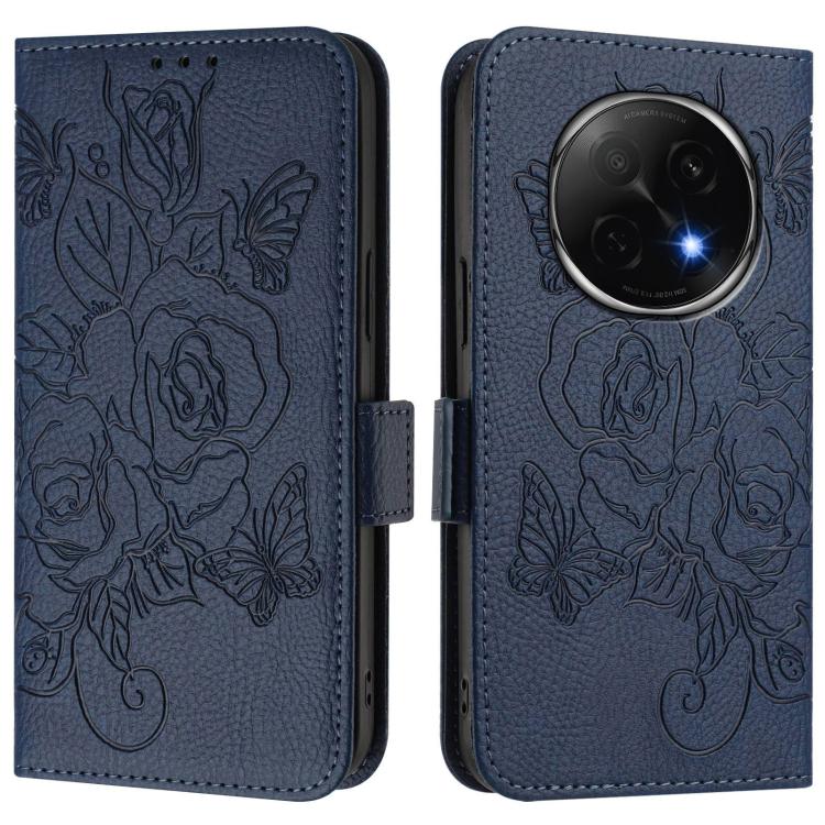 For OPPO A5 Pro China Embossed Rose RFID Anti-theft Leather Phone Case