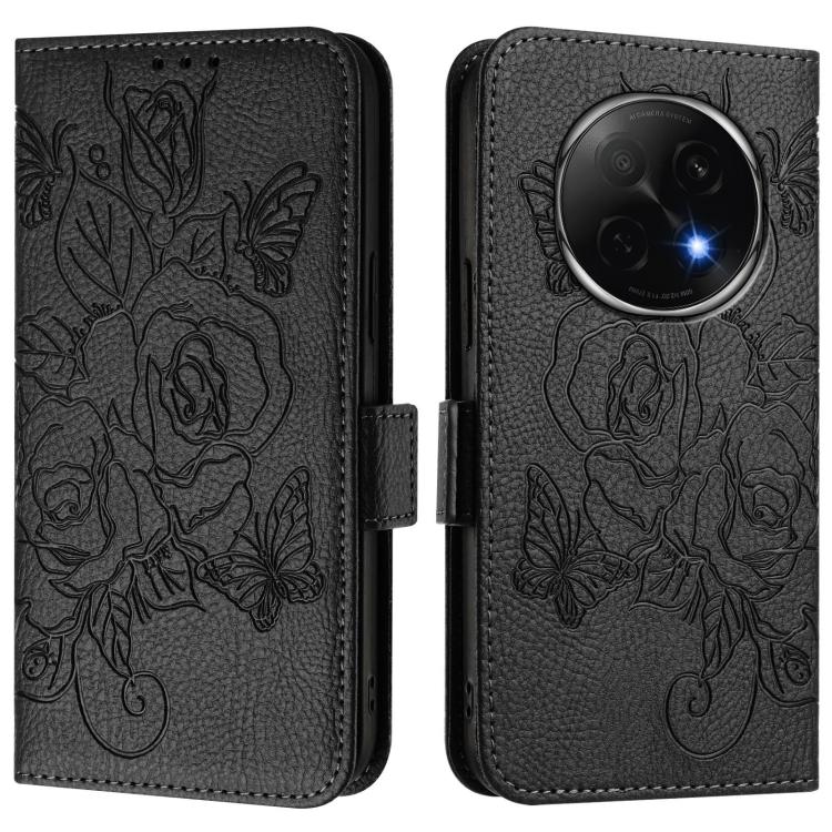 For OPPO A5 Pro China Embossed Rose RFID Anti-theft Leather Phone Case