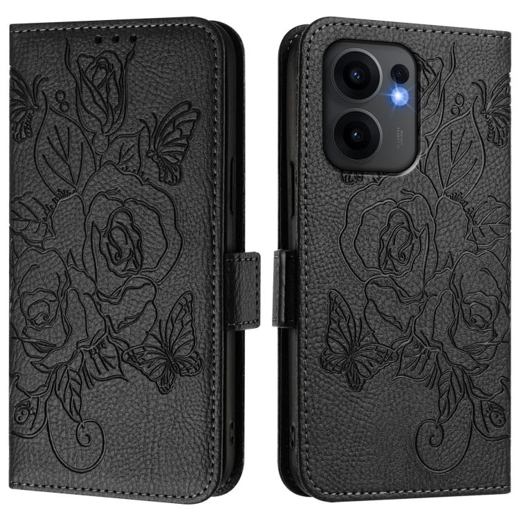 For OPPO Reno13 F 5G Embossed Rose RFID Anti-theft Leather Phone Case