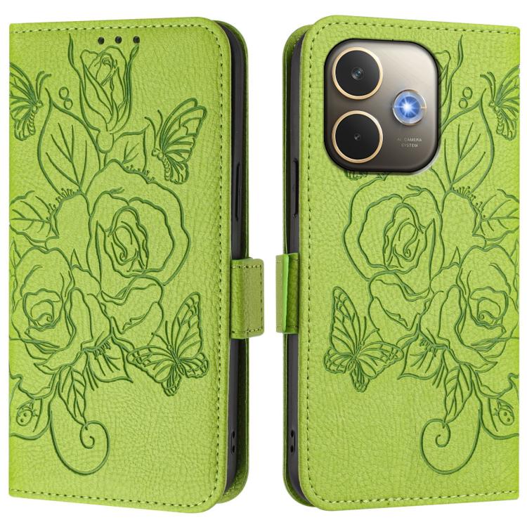 For OPPO A5 Pro 5G Global Embossed Rose RFID Anti-theft Leather Phone Case