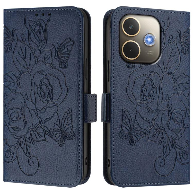 For OPPO A5 Pro 5G Global Embossed Rose RFID Anti-theft Leather Phone Case