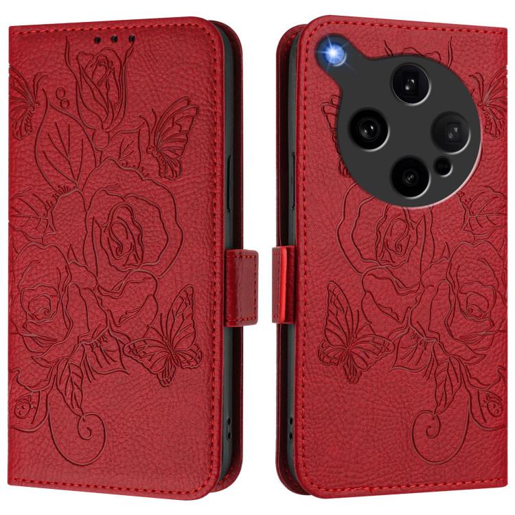 For OPPO Find X8 Ultra 5G Embossed Rose RFID Anti-theft Leather Phone Case