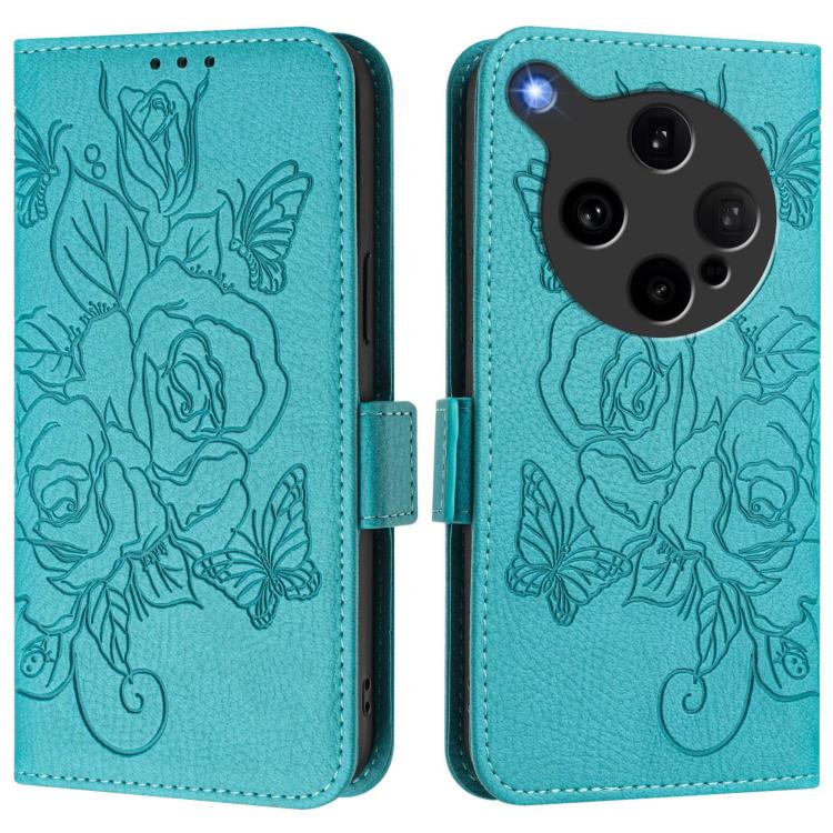 For OPPO Find X8 Ultra 5G Embossed Rose RFID Anti-theft Leather Phone Case