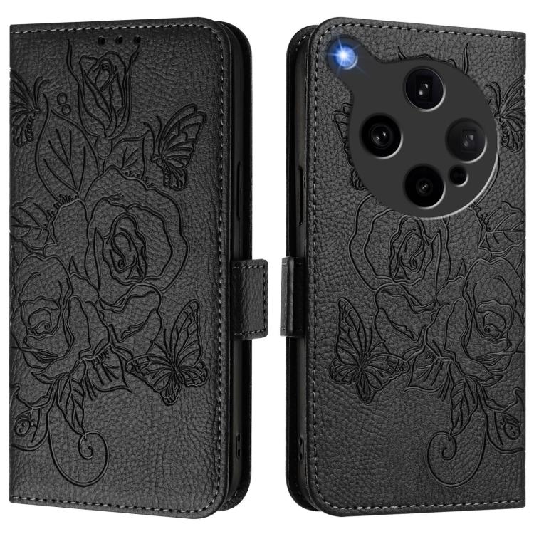 For OPPO Find X8 Ultra 5G Embossed Rose RFID Anti-theft Leather Phone Case