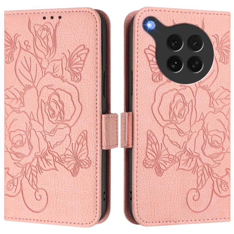 For OPPO Find X8s 5G Embossed Rose RFID Anti-theft Leather Phone Case