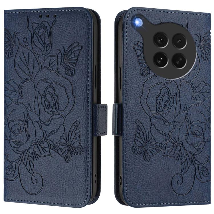 For OPPO Find X8s 5G Embossed Rose RFID Anti-theft Leather Phone Case