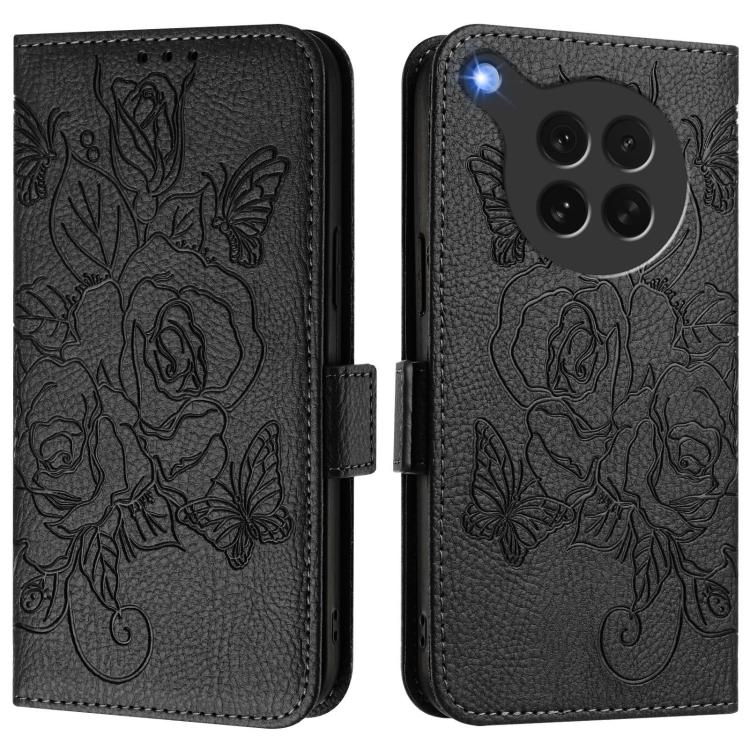 For OPPO Find X8s 5G Embossed Rose RFID Anti-theft Leather Phone Case