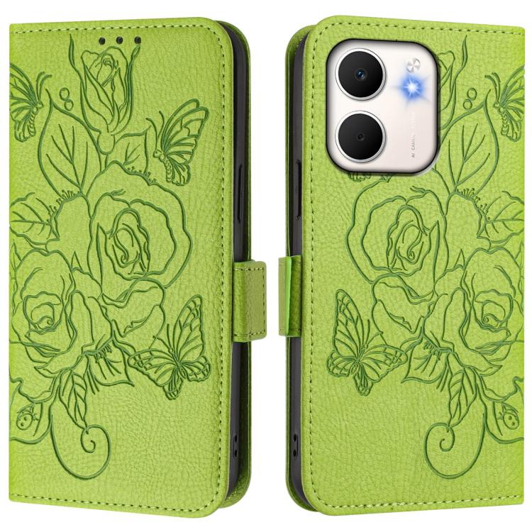 For OPPO A5x 5G / 4G Global Embossed Rose RFID Anti-theft Leather Phone Case