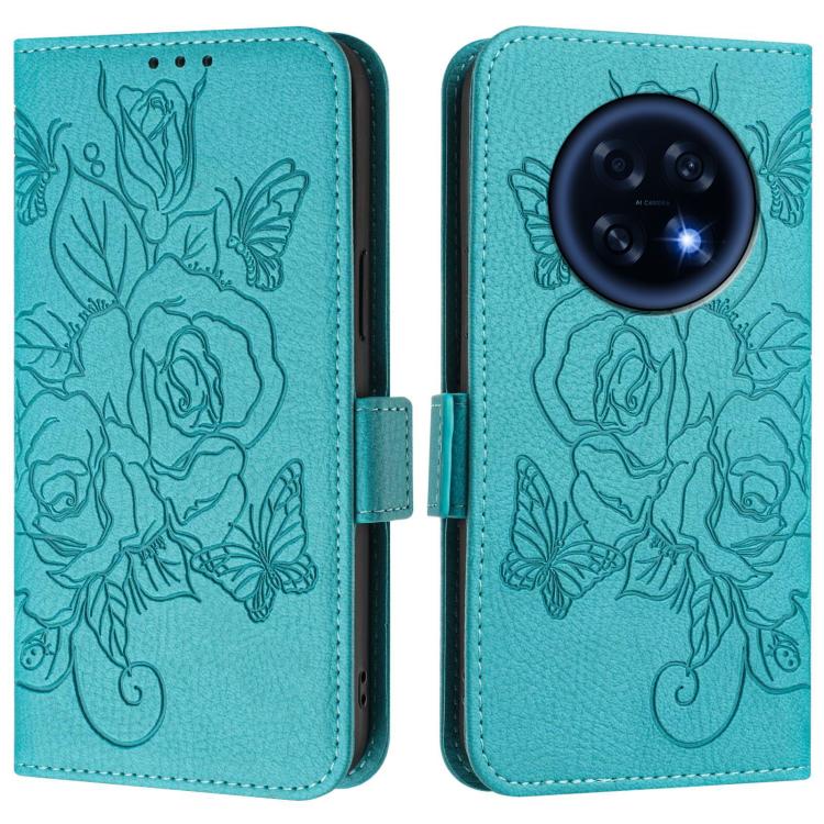 For OPPO A6 GT 5G Embossed Rose RFID Anti-theft Leather Phone Case