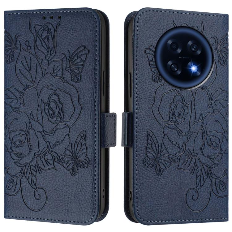 For OPPO A6 GT 5G Embossed Rose RFID Anti-theft Leather Phone Case