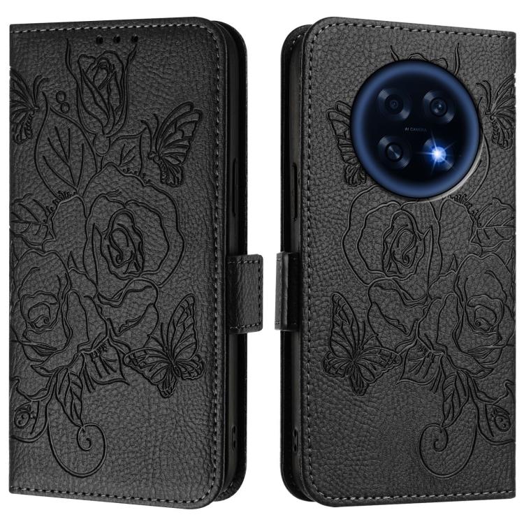 For OPPO A6 GT 5G Embossed Rose RFID Anti-theft Leather Phone Case