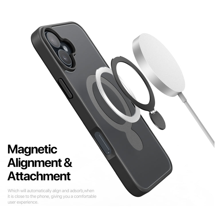 For iPhone 16 Plus DUX DUCIS Yind Series MagSafe TPU Hybrid PC Phone Case with Stand