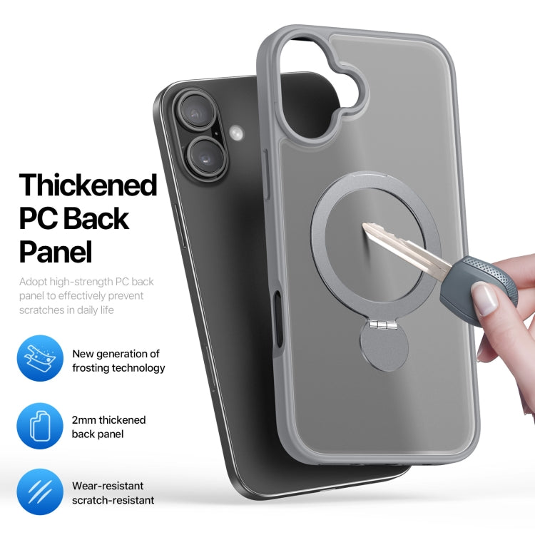For iPhone 16 DUX DUCIS Yind Series MagSafe TPU Hybrid PC Phone Case with Stand