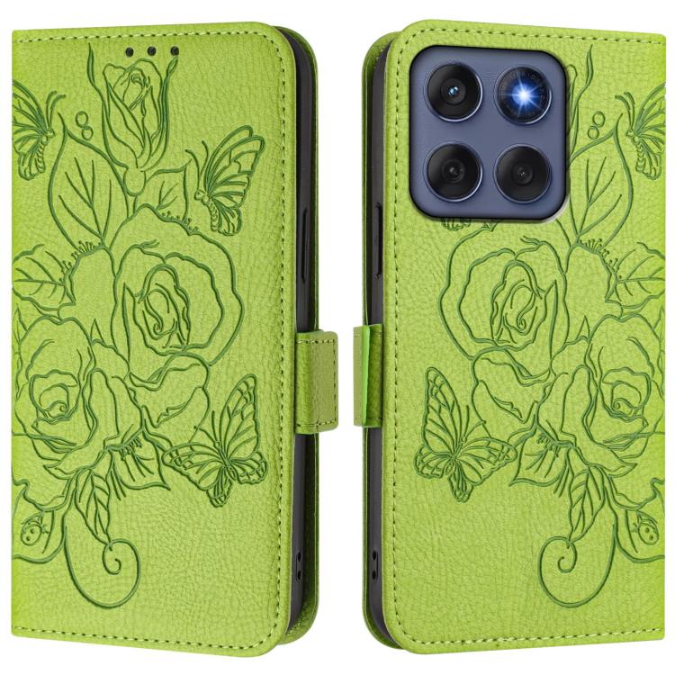 For Motorola Edge 60 Fusion Embossed Rose RFID Anti-theft Leather Phone Case
