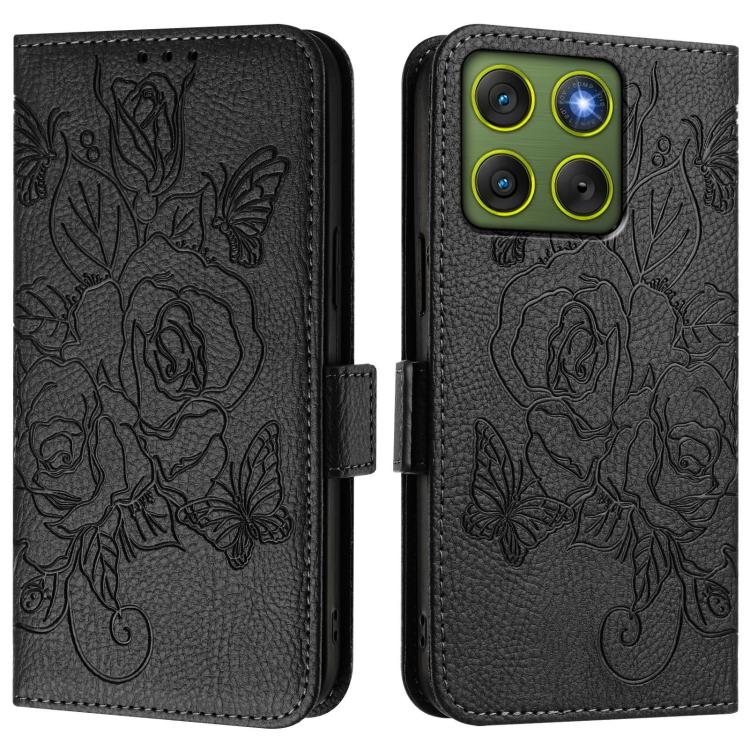 For Motorola Edge 70 5G Embossed Rose RFID Anti-theft Leather Phone Case