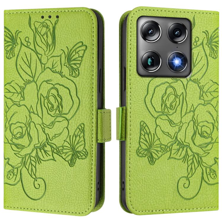 For Motorola Moto X70 Air Pro / Signature 5G Embossed Rose RFID Anti-theft Leather Phone Case