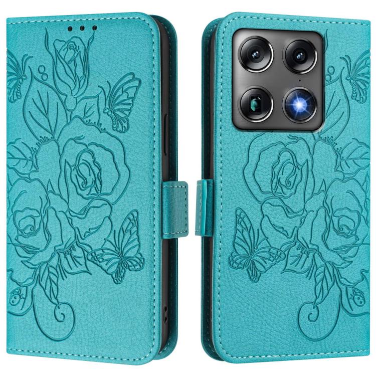 For Motorola Moto X70 Air Pro / Signature 5G Embossed Rose RFID Anti-theft Leather Phone Case