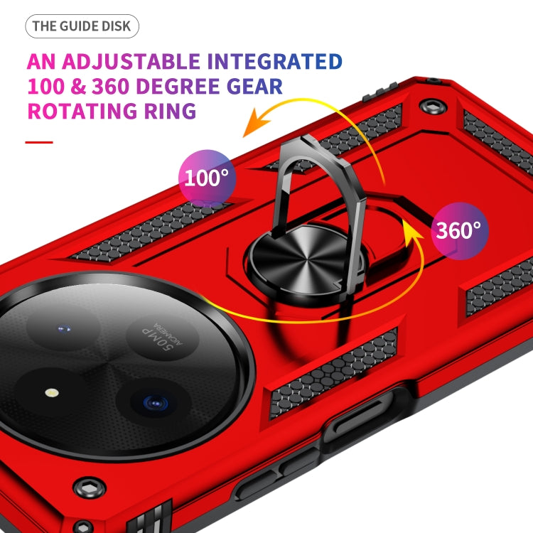 For Redmi 14C 4G Shockproof TPU + PC Phone Case with Holder