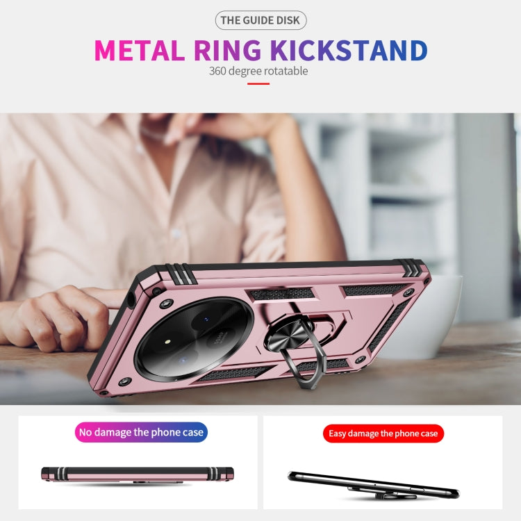 For Redmi 14C 4G Shockproof TPU + PC Phone Case with Holder