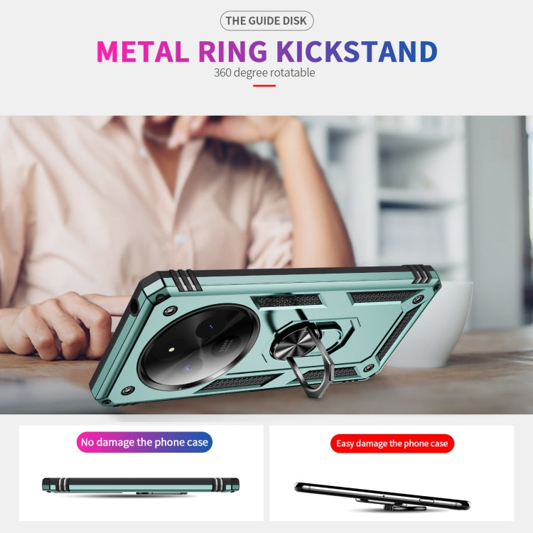 For Redmi 14C 4G Shockproof TPU + PC Phone Case with Holder