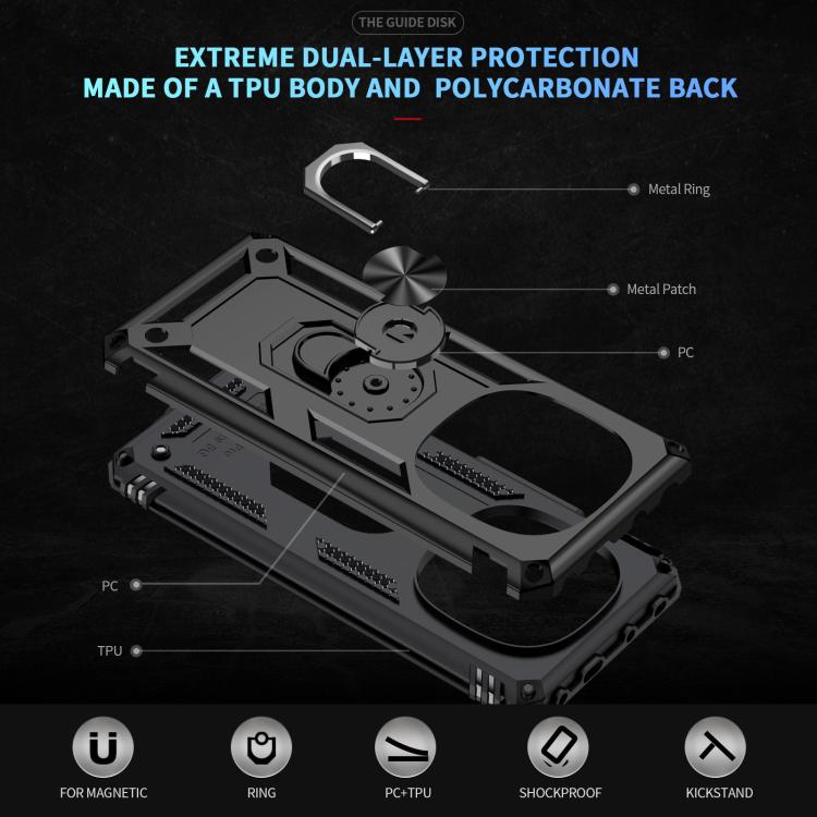 For Redmi Note 14 Pro+ 5G Shockproof TPU + PC Phone Case with Holder